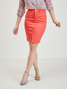 Orsay Fustă damă din denim portocaliu ORSAY