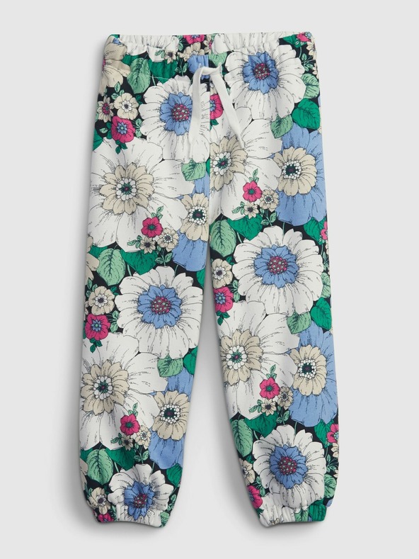 GAP Baby pantaloni de trening cu flori GAP