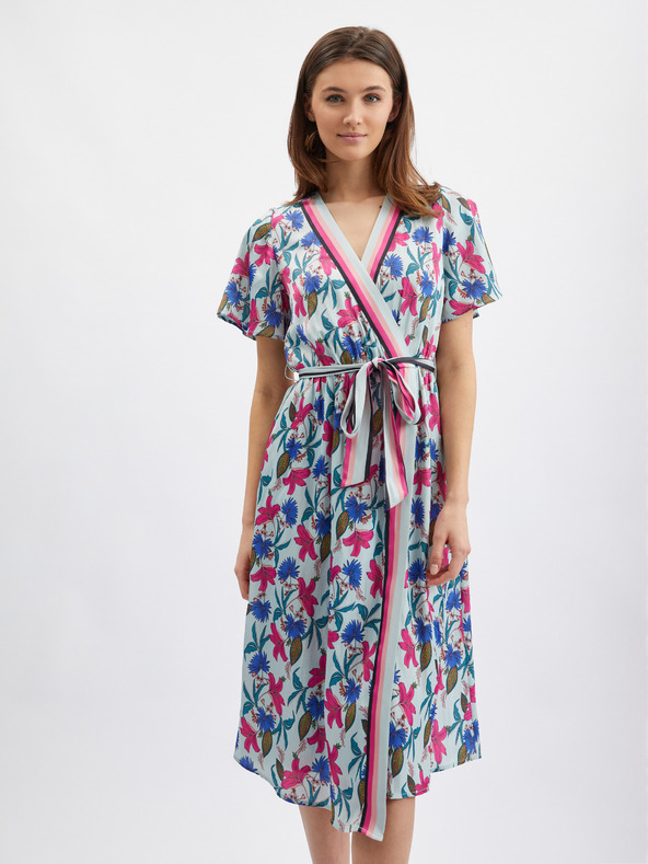 Orsay Rochie florală de damă roz-albastru ORSAY