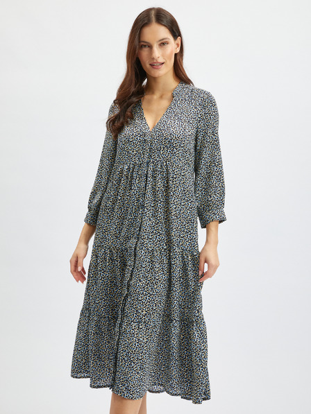Orsay Rochie cămașă cu model de damă albastru-negru ORSAY