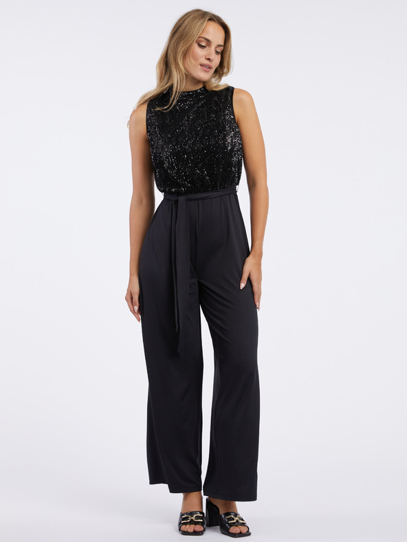 Orsay Salopetă neagră pentru femei cu paiete ORSAY