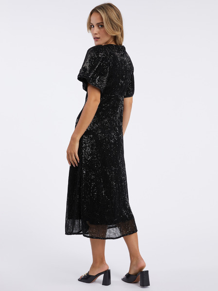 Orsay Rochie midi cu paiete pentru femei de culoare neagră ORSAY