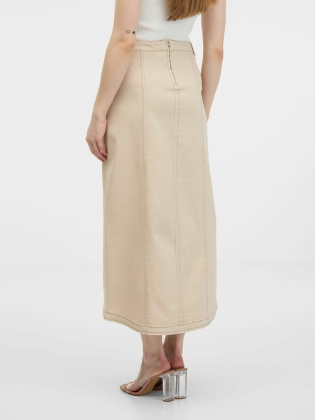 Orsay Fustă din denim bej pentru femei ORSAY