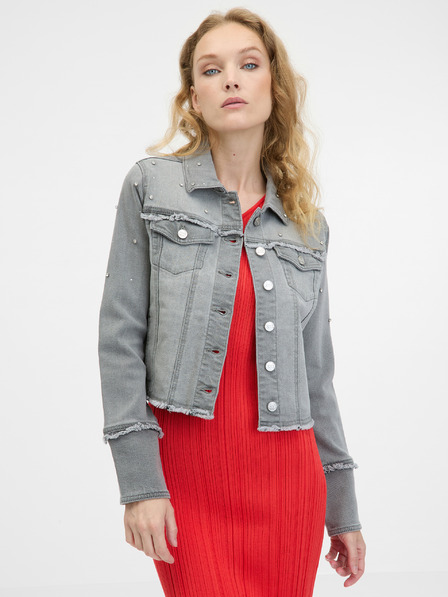 Orsay Jachetă de damă din denim gri ORSAY