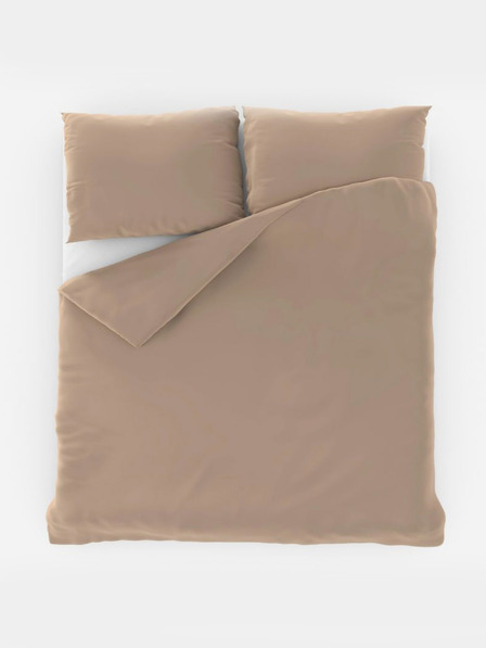 Kvalitex Lenjerie din bumbac franțuzesc monocolor 220x200, 70x90cm bej
