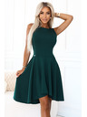 numoco Rochie fluide cu spate lung decorativ - verde sticle