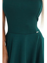 numoco Rochie fluide cu spate lung decorativ - verde sticle
