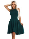 numoco Rochie fluide cu spate lung decorativ - verde sticle