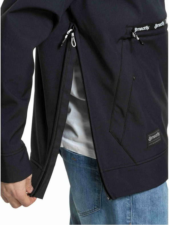 Meatfly Meatfly jachetă softshell pentru bărbați Jax Black / White |