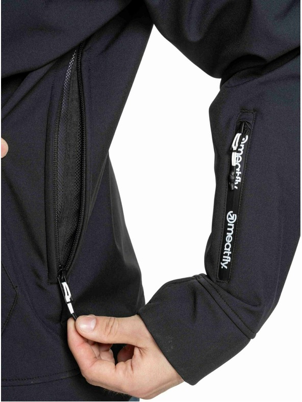 Meatfly Meatfly jachetă softshell pentru bărbați Jax Black / White |
