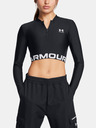 Under Armour Tricou HeatGear Rib 1/4 Zip LS pentru femei Under Armour