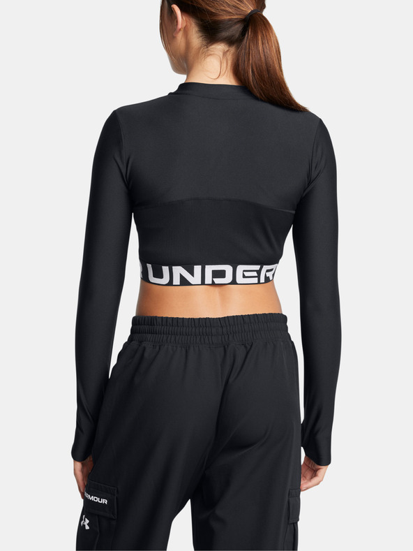 Under Armour Tricou HeatGear Rib 1/4 Zip LS pentru femei Under Armour