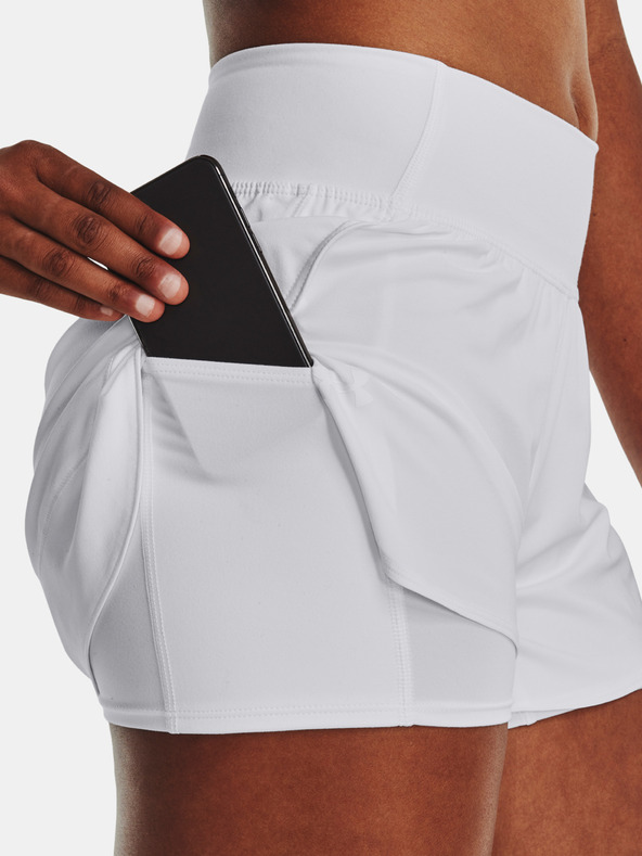 Under Armour Pantaloni scurți Under Armour Flex Woven 2-in-1 pentru femei-WHT