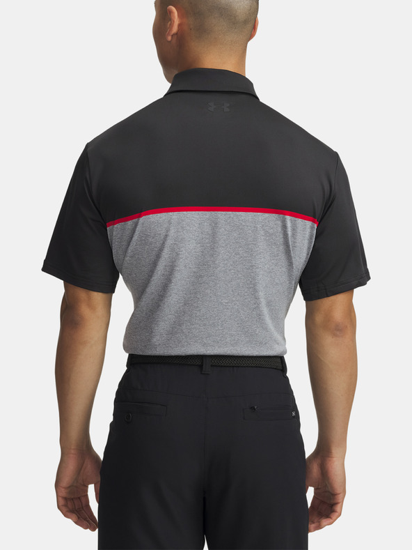 Under Armour Tricou polo pentru bărbați Under Armour UA Plyoff 3.0 Stripe Polo LB-BLK