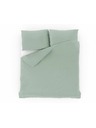 Kvalitex Lenjerie de pat satinată franceză cu dungi 1+2, 240x200, 70x90cm MĂSLINIE