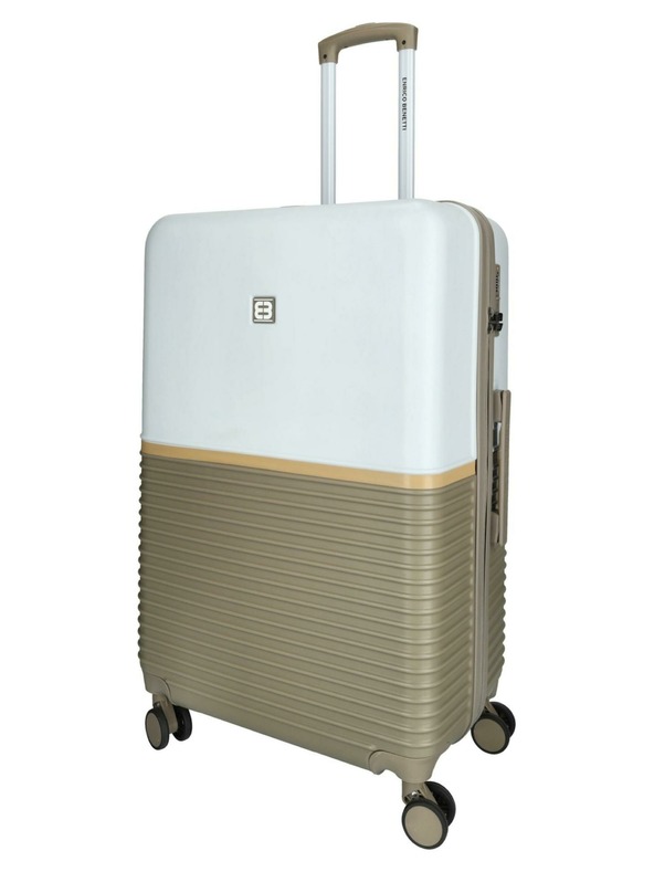 Enrico Benetti Valiză de călătorie Enrico Benetti Princetown L Taupe/Ivory