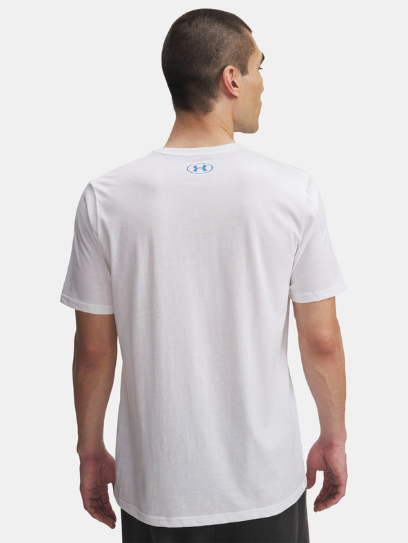 Under Armour Tricou pentru bărbați Under Armour UA TRIPLE STACK LC LOGO SS-WHT
