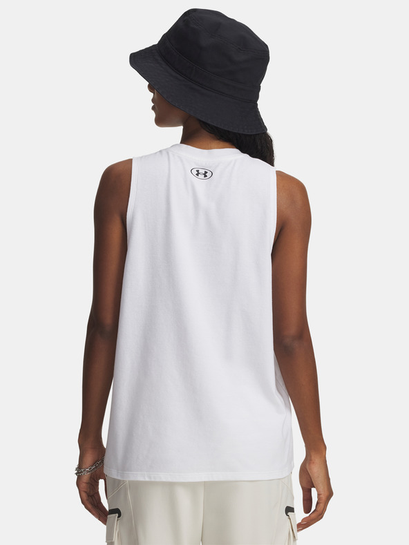 Under Armour Top pentru femei Under Armour UA Varsity U Tank-WHT