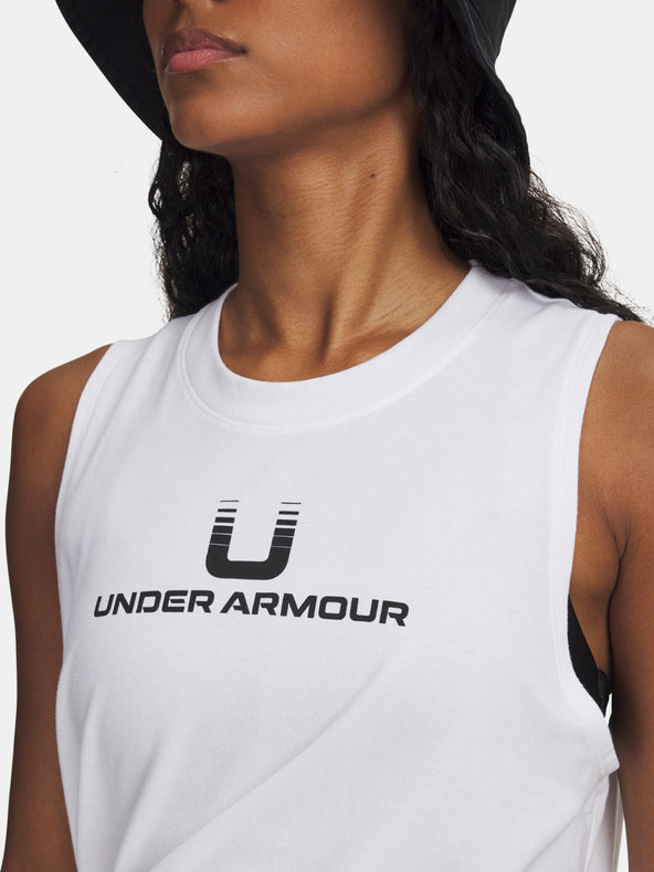 Under Armour Top pentru femei Under Armour UA Varsity U Tank-WHT