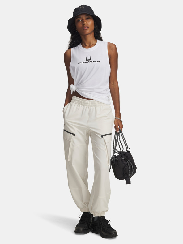 Under Armour Top pentru femei Under Armour UA Varsity U Tank-WHT