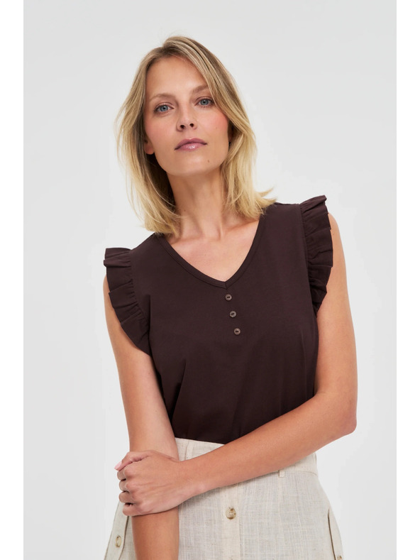 Moodo Tricou damă Moodo – maro