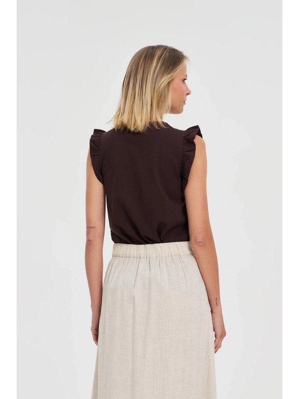 Moodo Tricou damă Moodo – maro