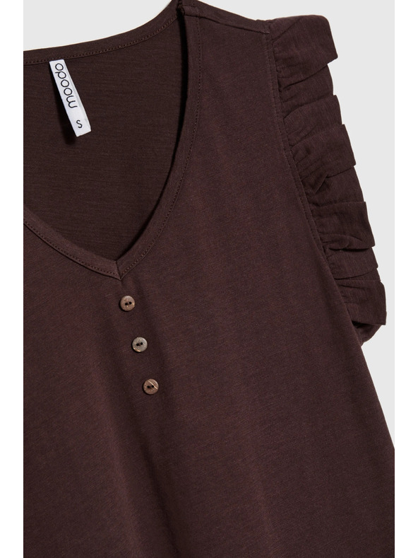 Moodo Tricou damă Moodo – maro