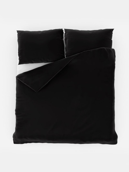 Kvalitex Lenjerie de pat din satin prelungită LUXURY COLLECTION 140x220, 70x90cm neagră