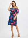 Orsay Rochie florala damă roz și neagră ORSAY