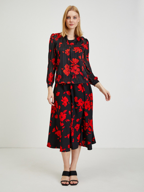 Orsay Bluză cu model floral roșu-negru de damă ORSAY