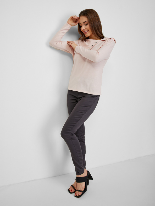 Orsay Bluză de damă roz deschis cu detalii decorative ORSAY