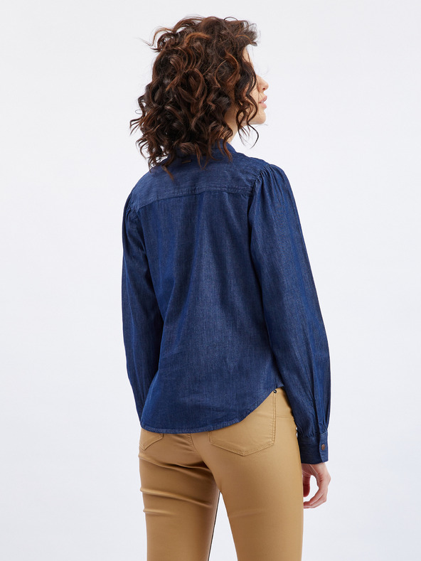Orsay Cămașă de damă din denim albastru închis cu detaliu decorativ ORSA