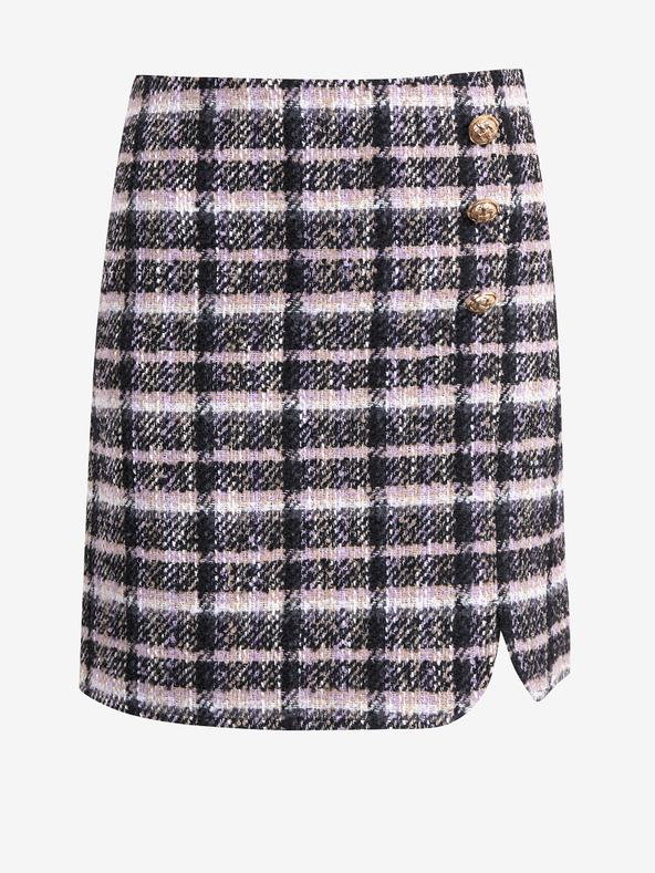 Orsay Fustă neagră pentru femei cu carouri ORSAY