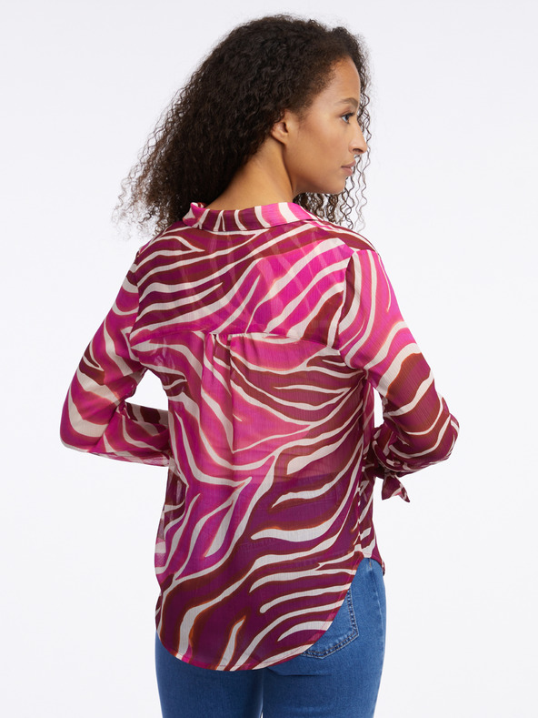 Orsay Bluză cu model pentru femei roz și burgundy ORSAY