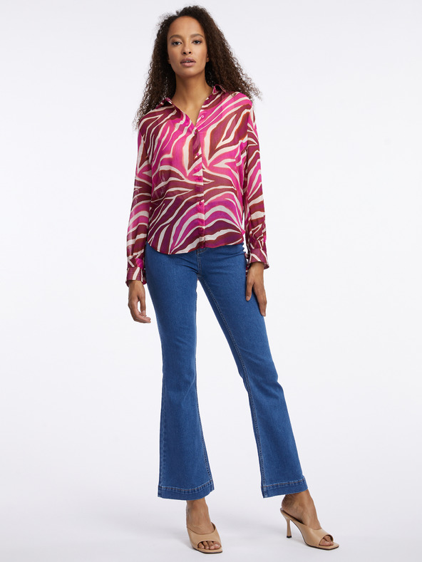 Orsay Bluză cu model pentru femei roz și burgundy ORSAY