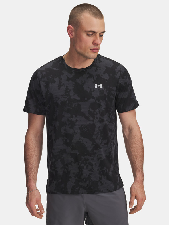 Under Armour Tricou pentru bărbați Under Armour UA Launch Printed SS-GRY