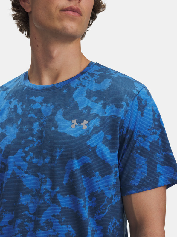 Under Armour Tricou pentru bărbați Under Armour UA Launch Printed SS-BLU
