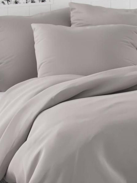 Kvalitex Lenjerie de pat franceză prelungită din satin LUXURY COLLECTION 1+2, 240x220, 70x90cm gri deschis