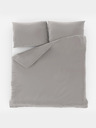Kvalitex Lenjerie de pat franceză prelungită din satin LUXURY COLLECTION 1+2, 240x220, 70x90cm gri deschis