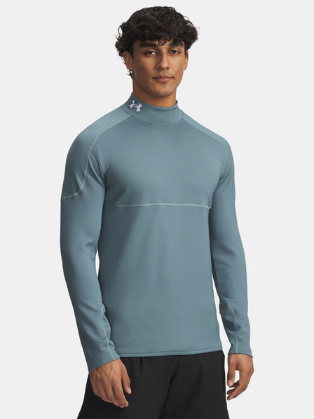 Under Armour Tricou cu mânecă lungă pentru bărbați Under Armour Cold Weather Grid LS Mock-BLU