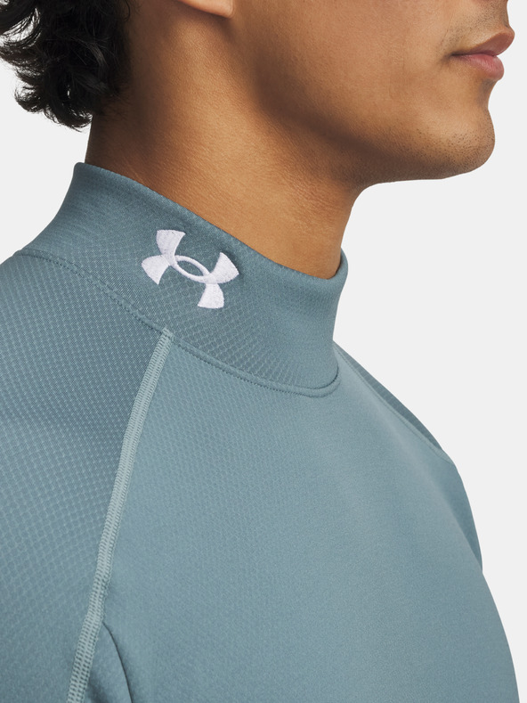 Under Armour Tricou cu mânecă lungă pentru bărbați Under Armour Cold Weather Grid LS Mock-BLU