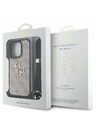 Guess Guess PU 4G Metal Logo Curea Crossbody Carcasă Spate pentru iPhone 16 Pro Roz