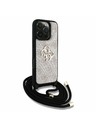 Guess Guess PU 4G Metal Logo Curea Crossbody Carcasă Spate pentru iPhone 16 Pro Max Roz