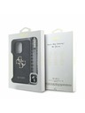Guess Guess PU 4G Metal Logo Curea Carcasă Spate pentru iPhone 15 Pro Max Negru