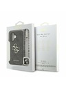 Guess Guess PU 4G Metal Logo Curea Carcasă Spate pentru iPhone 16 Negru
