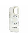 Guess Guess IML Gold Outline Stand Ramă Cameră MagSafe Carcasă Spate pentru iPhone 16 Pro Transparent