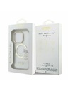 Guess Guess IML Gold Outline Stand Ramă Cameră MagSafe Carcasă Spate pentru iPhone 15 Pro Max Transparent