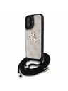 Guess Guess PU 4G Metal Logo Curea Crossbody Carcasă Spate pentru iPhone 16 Roz