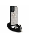 Guess Guess PU 4G Metal Logo Curea Crossbody Carcasă Spate pentru iPhone 16 Roz