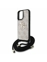 Guess Guess PU 4G Metal Logo Curea Crossbody Carcasă Spate pentru iPhone 16 Roz
